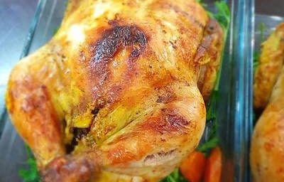 ناهار چی درست کنم؟ طرز تهیه مرغ برشته شده زعفرانی خوشمزه و رستورانی با رب در فر