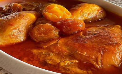 خورش مرغ آلو مجلسی/ اینقدر نپرس شام چی درست کنم؟