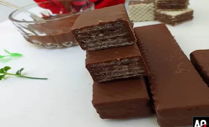 با این روش دیگر از سوپرمارکت ویفر نخر /طرز تهیه ویفر شکلاتی به شیوه بازاری