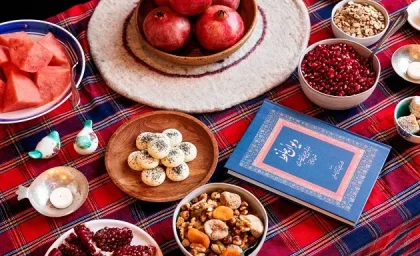 شب یلدای ایرانیان با انار و رنگ و لعاب اناری /غذاهای شب یلدای ایرانیان