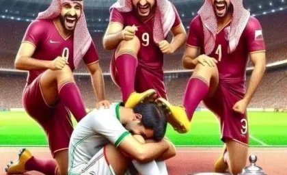 اقدام وقیحانه قطر علیه تیم ملی ایران/ تصویر توهین‌آمیز روزنامه قطری علیه ملت ایران!