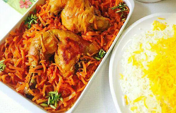 خورش هویج با مرغ غذای خوش عطر تبریزی/ رنگ و لعابی داره که هیچوقت هیج جا ندیدی