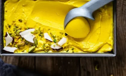 طرز تهیه بستنی سنتی خانگی خوشمزه و مخصوص زعفرانی در منزل
