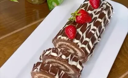 طرز تهیه رولت بیسکویتی ساده و سریع برای عصرانه