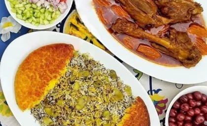 طرز تهیه باقالی پلو با ماهیچه زعفرانی یک ناهار اساسی و خوشمزه به روش رستورانی