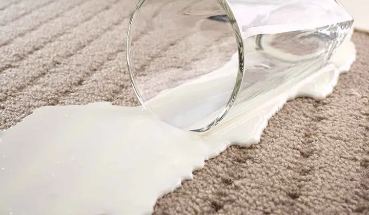 نحوه پاک کردن شیر کم چرب از روی فرش