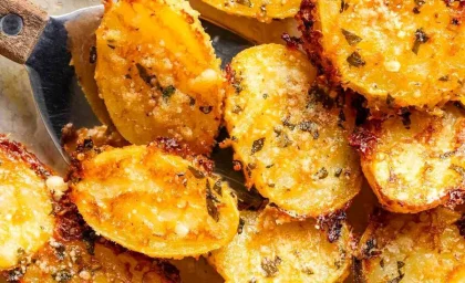 طرز تهیه سیب‌زمینی کریسپی با یک سس جذاب
