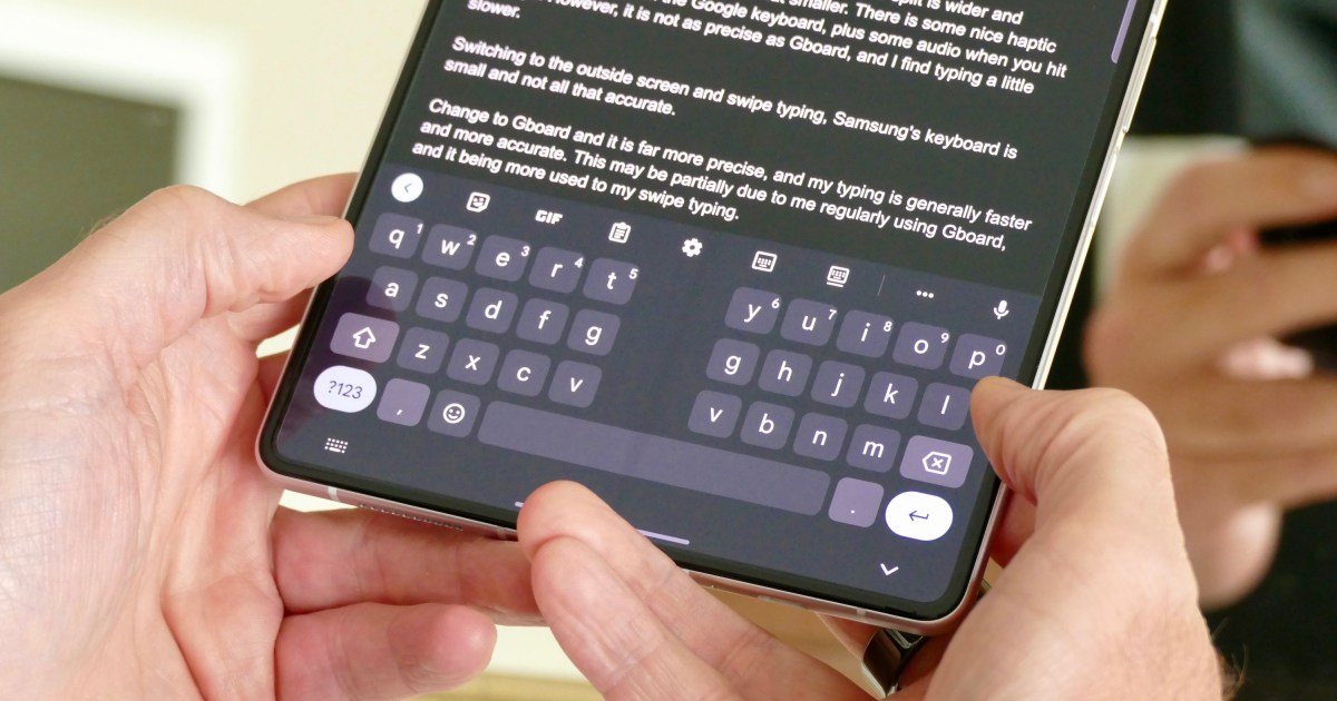 Gboard در حال دریافت به‌روزرسانی بسیار مورد نیاز برای تاشوها است