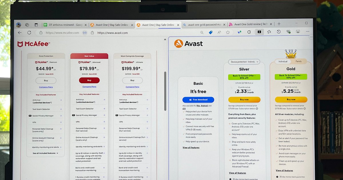 McAfee در مقابل Avast One: کدام برنامه آنتی ویروس ارزان قیمت بهترین است؟