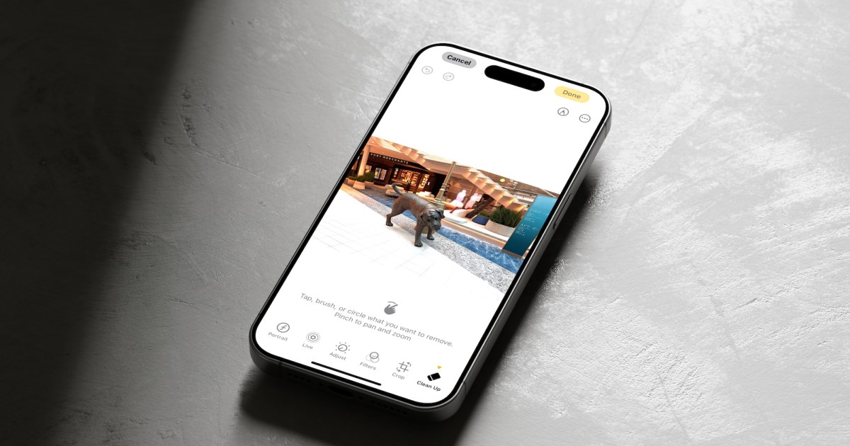 نحوه استفاده از ابزار Clean Up در آیفون در iOS 18