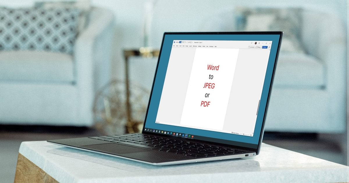 نحوه تبدیل Word به PDF یا JPEG