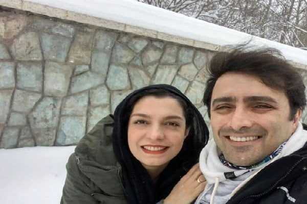 نقاشی امین زندگانی و همسرش الکیا روی شیشه + عکس