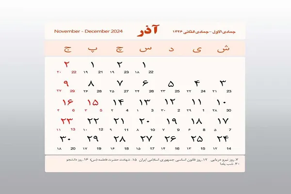 ۸آذر چه روزی است/چه روز هایی در آذر سال ۱۴۰۳ قمر در عقرب است؟