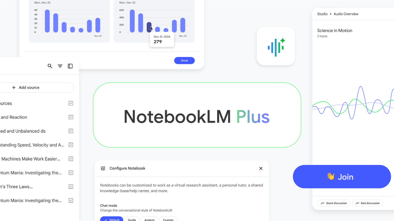 NotebookLM NotebookLM Plus و سایر ویژگی های جدید را معرفی می کند