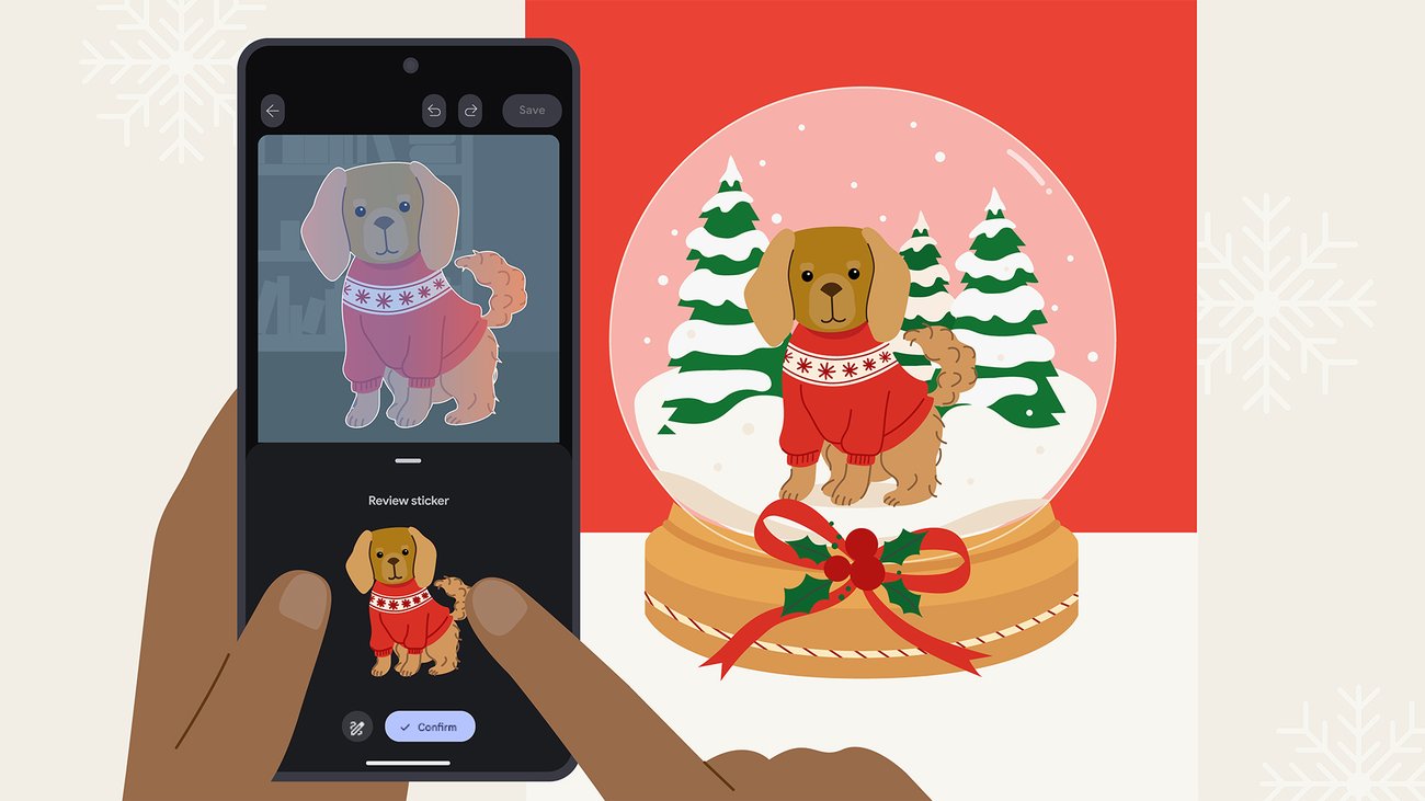 نحوه استفاده از Pixel Camera، Pixel Studio و موارد دیگر برای ساخت کارت های تعطیلات