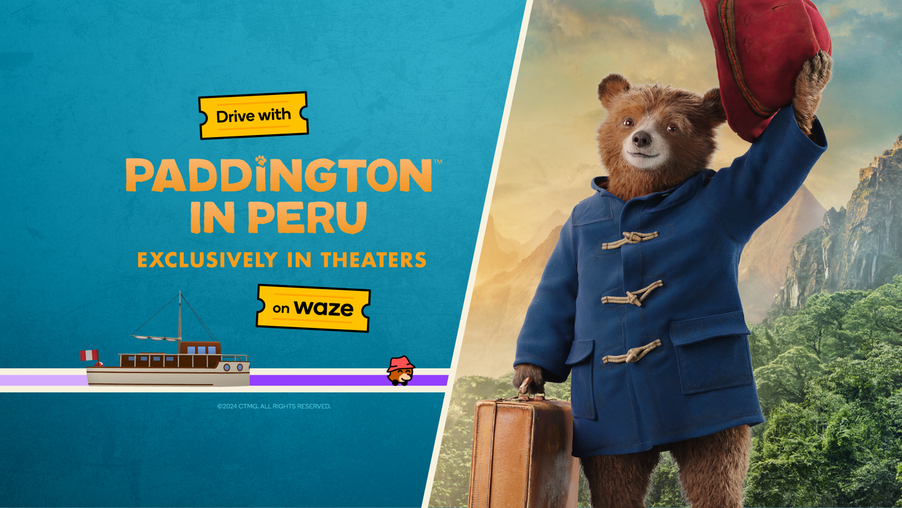 با 'Paddington در پرو' در Waze رانندگی کنید