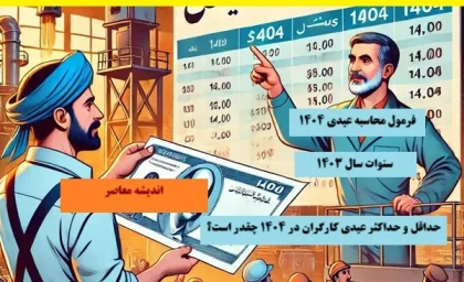 آخرین ورژن جدول عیدی کارگران سال 1404| فرمول محاسبه عیدی 1404 و سنوات سال 1403+ حداقل و حداکثر عیدی کارگران در ۱۴۰۴ چقدر است؟