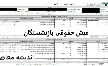جدول مبلغ دقیق افزایش حقوق بازنشستگان تامین اجتماعی در فیش حقوقی فروردین ماه