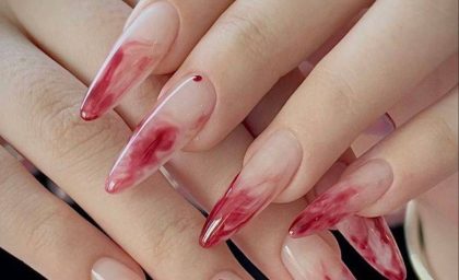 آموزش زیبا‌ترین طرح ناخن ماربل بهاری + فیلم