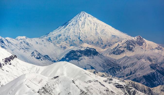 ثبت زیبای دماوند از دید خلبان خارجی + عکس