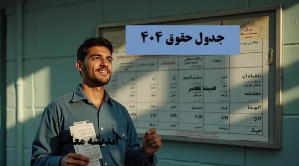 جدول حقوق ۴۰۴/ انتشار جدول حقوق 1404+ جدول افزایش مجدد حقوق کارگران