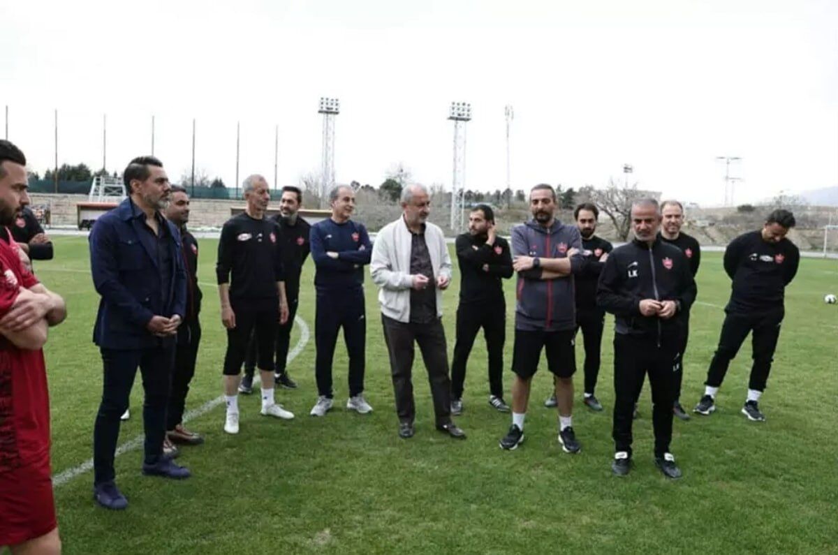 جلسه درویش و کارتال در تمرین پرسپولیس