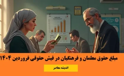 مبلغ حقوق معلمان و فرهنگیان در فیش حقوقی فروردین ۱۴۰۴/ مبلغ اولین حقوق معلمان و فرهنگیان در ۱۴۰۴
