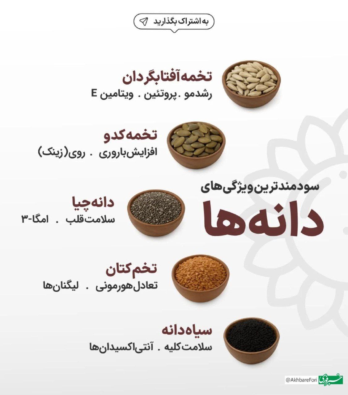 سودمندترین دانه‌های سلامتی که بدن شما عاشقشان می‌شود!