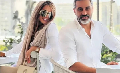 قاب عاشقانه‌ای در خیابان از علیرام نورایی و همسرش!+تصاویر