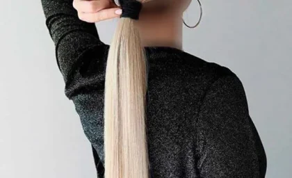 نحوه صحیح بستن دم اسبی با کش مو + فیلم