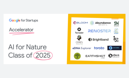 با Google برای Accelerator Startup ملاقات کنید: AI برای گروه طبیعت