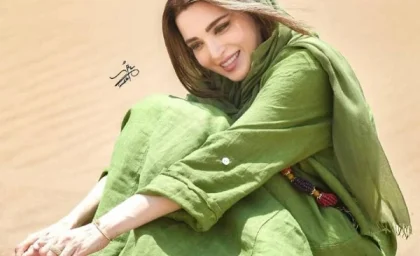 بهنوش طباطبایی با پالتو و رژ قرمز سر و صدا به پا کرد+ عکس