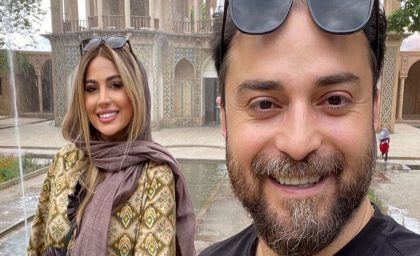 تصاویر عاشقانه بابک جهانبخش و همسرش در شیراز + عکس