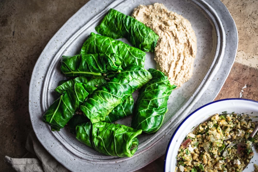 طرز تهیه دلمه اسفناج سالم و فوری + فیلم