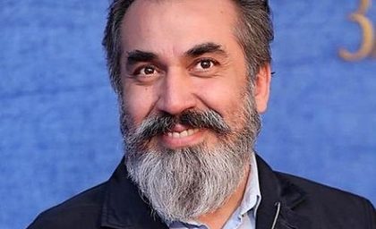 قاب یادگاری سیامک انصاری و خانم مجری
