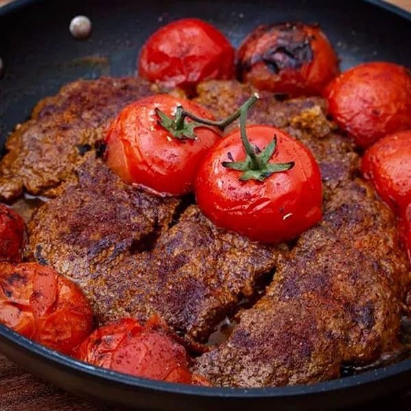 کباب تابه ای زعفرونی با روغن کرمانشاهی+فیلم