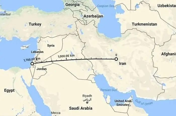 فاصله ایران تا اسرائیل چند کیلومتر است؟ / موشک های بالستیک در چه زمانی به اسرائیل می رسند؟