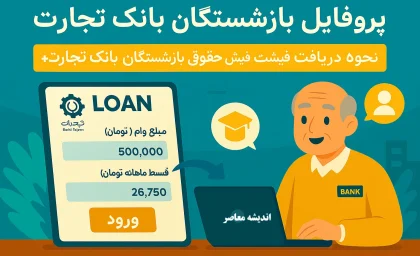 پروفایل بازنشستگان بانک تجارت/ نحوه دریافت فیش حقوقی بازنشستگان بانک تجارت+ لینک ورود به سامانه پروفایل بازنشسته های بانک تجارت