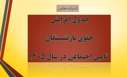 جدول افزایش حقوق بازنشستگان تامین اجتماعی در سال ۱۴۰۵/ جدول حقوق ۱۴۰۵+بازنشستگان(سنوات،حق مسکن+حق اولاد)