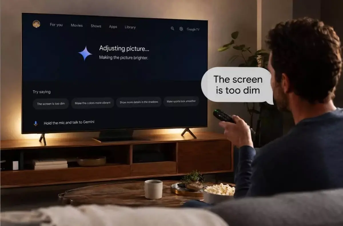 Google TV و قابلیت انقلابی جمینای | تنظیمات تصویر و صدا فقط با فرمان صوتی؛ دیگر خبری از منوهای پیچیده نیست / هوش مصنوعی جای تنظیمات دستی را گرفت + جزئیات و لیست تلویزیون‌های مجهز