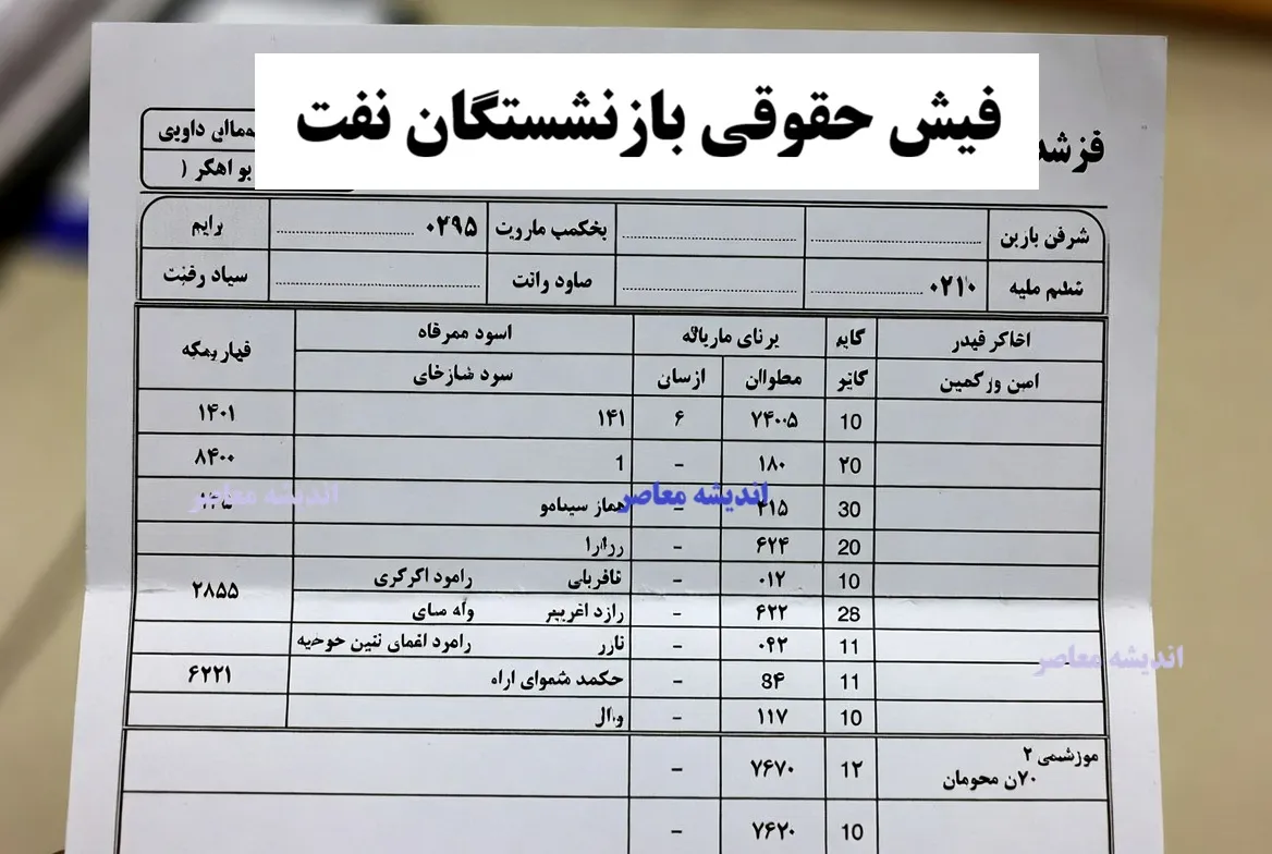 سامانه سما بازنشستگان شرکت نفت | ورود به sama.oipf.ir و دریافت فیش حقوقی بازنشستگان نفت