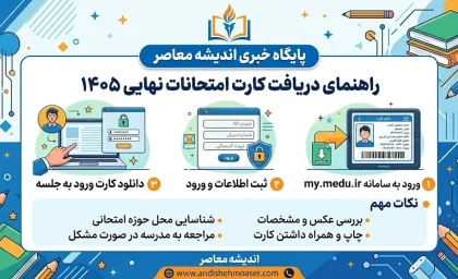 کارت امتحانات نهایی ۱۴۰۵ تا ۴۸ ساعت دیگر منتشر می شود | دریافت از طریق my.medu.ir و مدرسه برای پایه های یازدهم و دوازدهم / امتحانات از ۲۱ تیر آغاز می شود