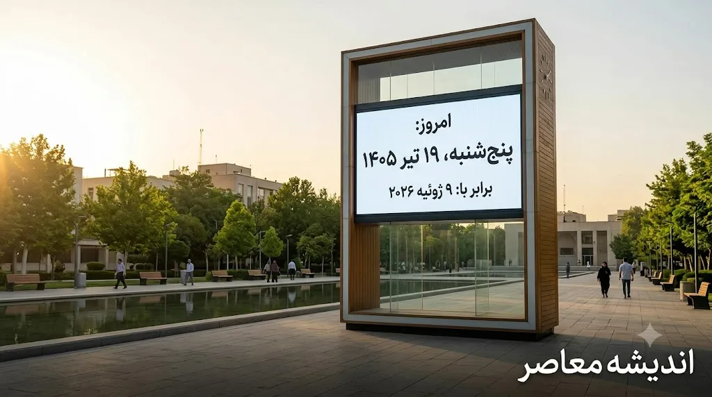 امروز تاریخ چند است؟ | امروز پنجشنبه 18 تیر 1405 است | تاریخ امروز به شمسی، میلادی و قمری