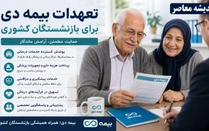 تعهدات بیمه دی برای بازنشستگان کشوری ۱۴۰۵ | جدول کامل سقف تعهدات بیمه تکمیلی | جزئیات قرارداد جدید و خدمات درمانی