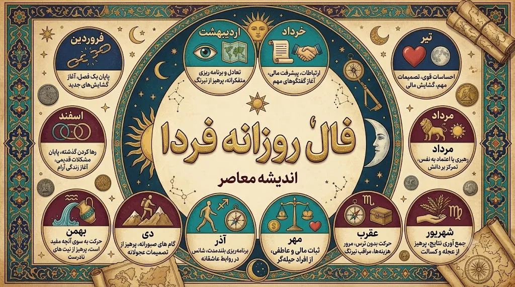 فال روزانه فردا جمعه 19 تیر 1405 | فال متولدین فروردین تا اسفند | پیش بینی اتفاقات، عشق، کار و مسائل مالی