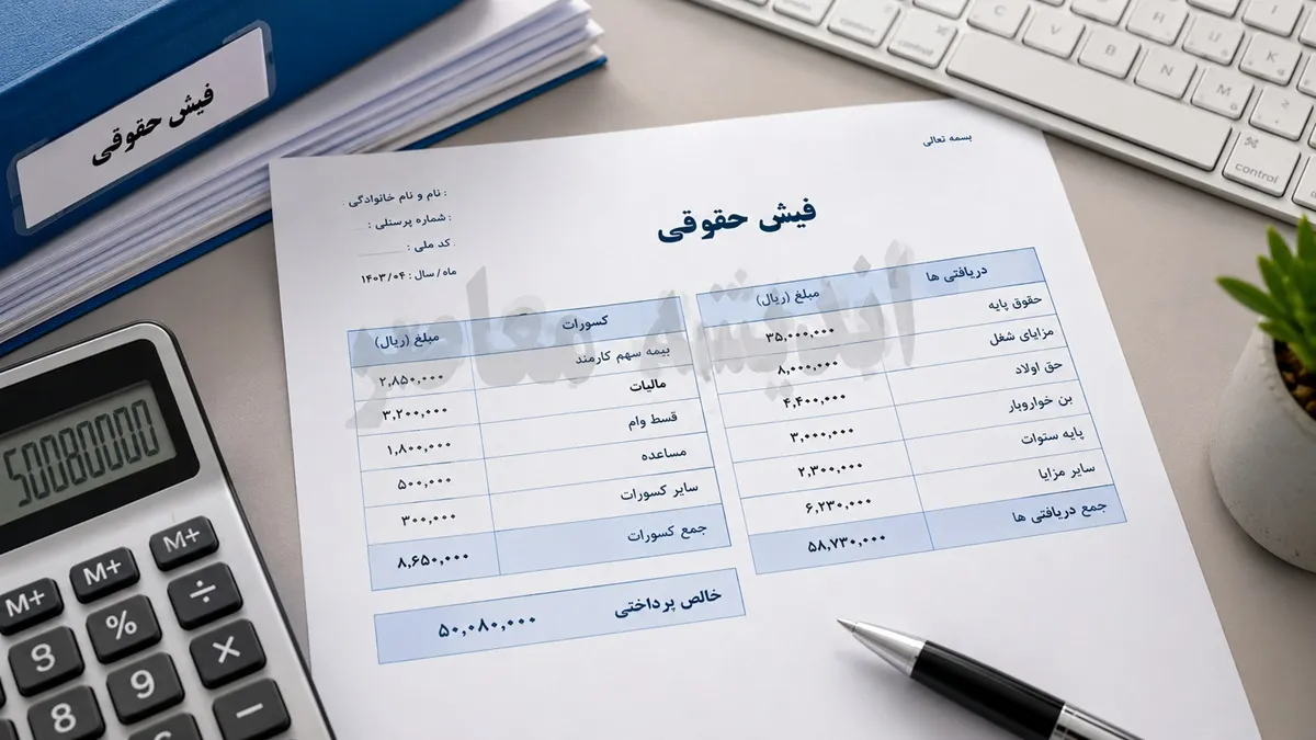 فیش حقوقی تیر 1405 | نحوه دریافت فیش حقوقی با کد ملی | آخرین جزئیات مشاهده و دانلود فیش حقوقی