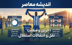 آخرین خبرهای نقل و انتقالاتی استقلال در 11 مرداد 1405 | خریدهای جدید و وضعیت بمب نقل و انتقالاتی آبی ها | آخرین اخبار جذب و جدایی بازیکنان استقلال