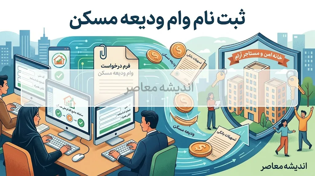 ثبت نام وام ودیعه مسکن ۱۴۰۵ | شرایط، مبلغ وام، سامانه ثبت نام و راهنمای دریافت تسهیلات مستاجران