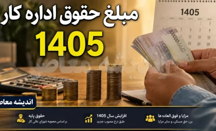 جدول کامل حقوق اداره کار ۱۴۰۵ منتشر شد؛ حداقل دستمزد ۶۰ درصد رشد کرد و حق مسکن ۳ میلیون تومانی ابلاغ شد