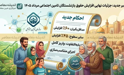 صدور احکام جدید بازنشستگان تامین اجتماعی؛ افزایش ۶۰ درصدی حداقلبگیران و تکمیل متناسب‌سازی در ۱۴۰۵